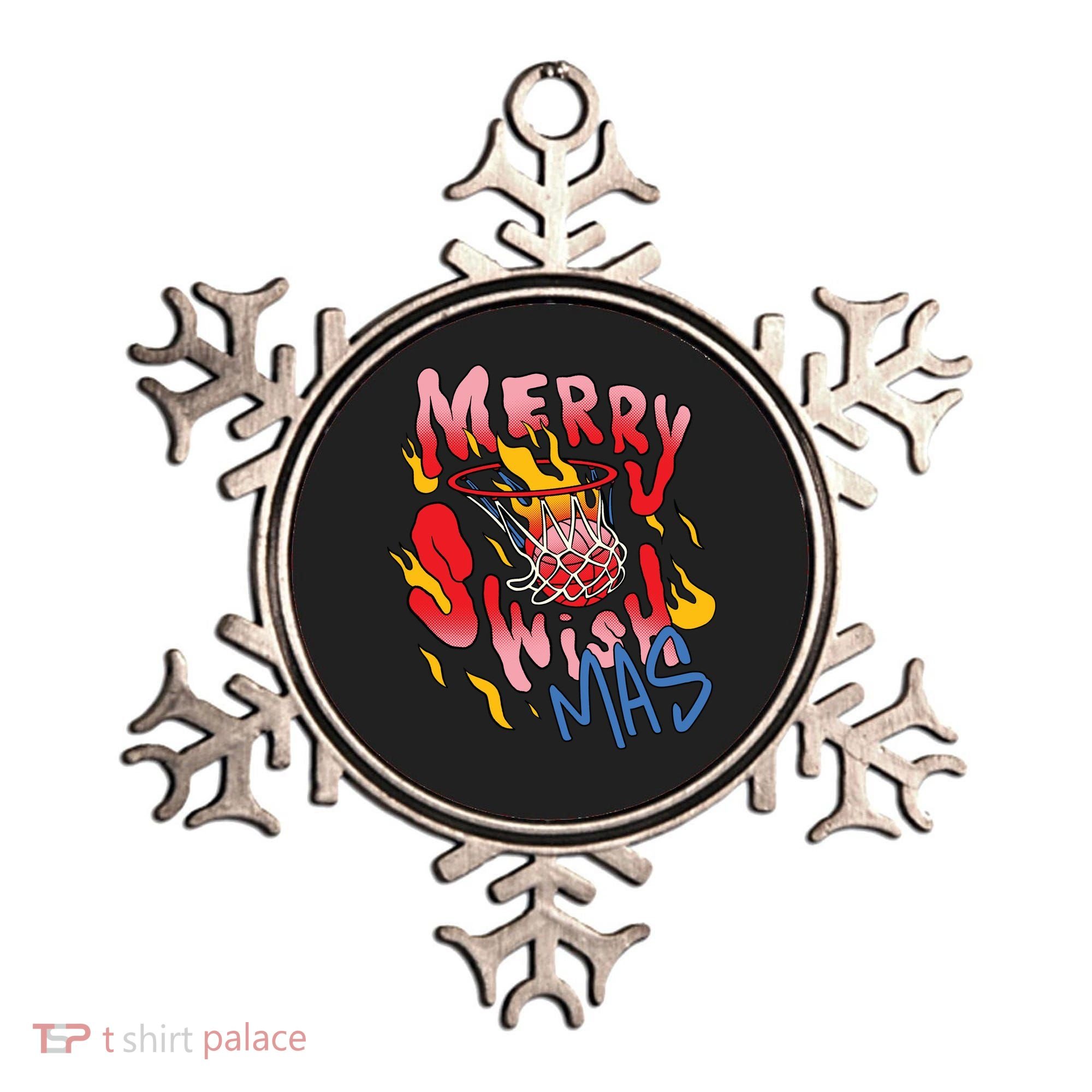 Merry Swishmas Basketball Ornament