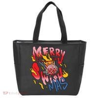 Merry Swishmas Basketball Tote Bag thumb 0