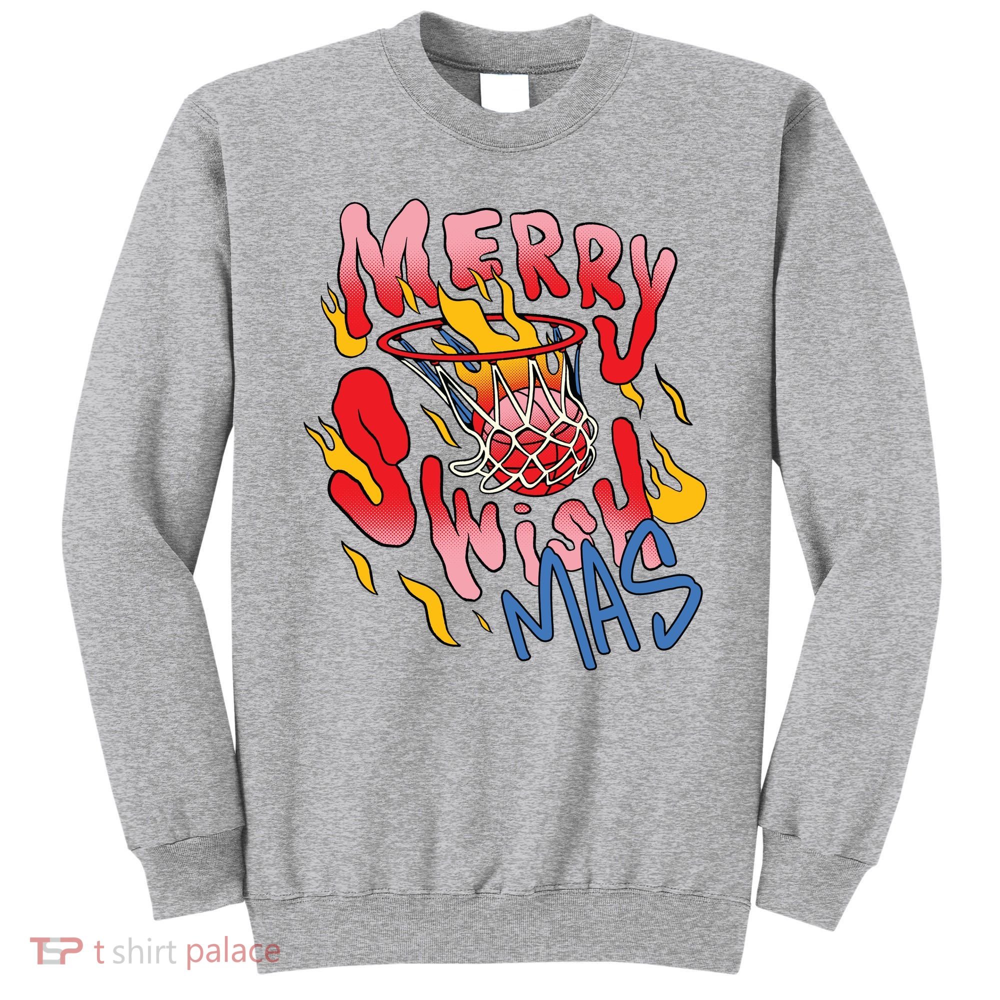 Merry Swishmas Basketball Sweatshirt