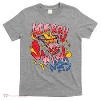 Merry Swishmas Basketball T-Shirt thumb 0