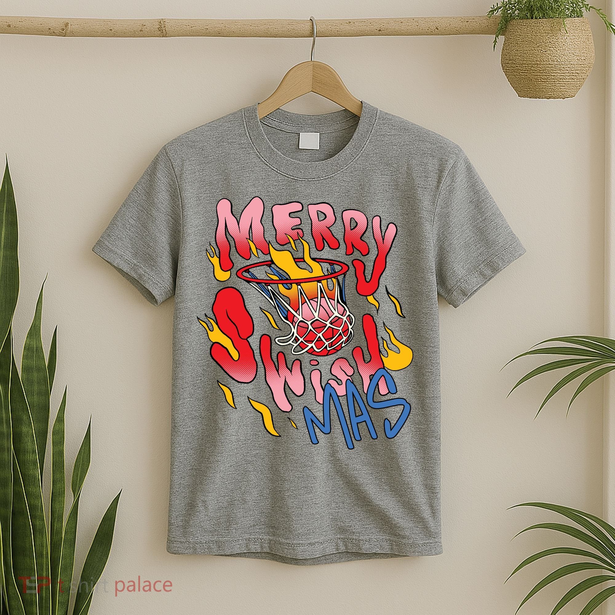 Merry Swishmas Basketball T-Shirt