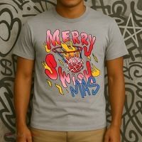 Merry Swishmas Basketball T-Shirt thumb 3