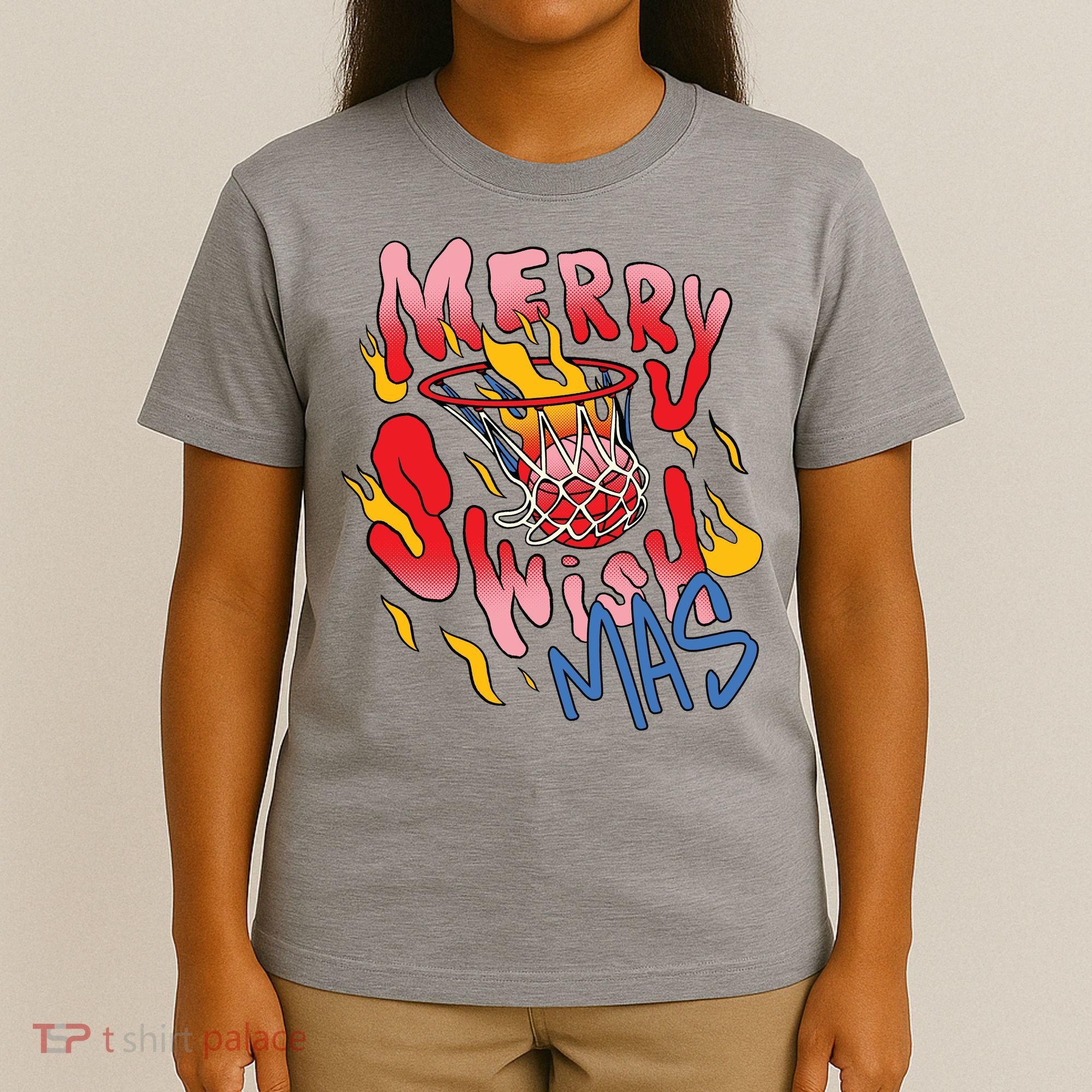 Merry Swishmas Basketball T-Shirt
