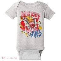 Merry Swishmas Basketball Baby Bodysuit thumb 0