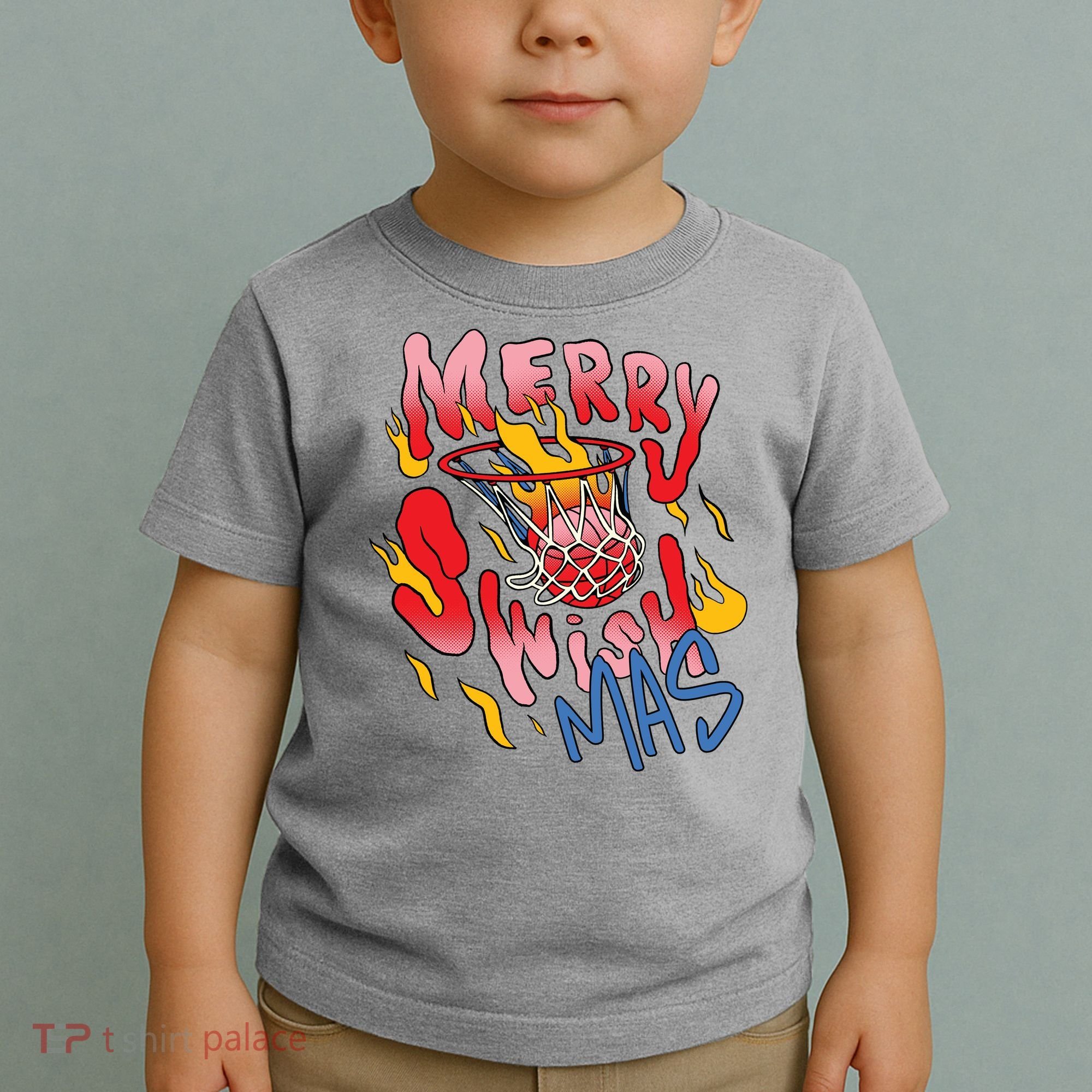 Merry Swishmas Basketball Toddler T-Shirt