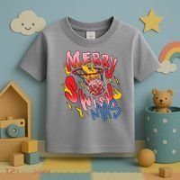 Merry Swishmas Basketball Toddler T-Shirt thumb 3