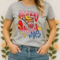 Merry Swishmas Basketball Women's T-Shirt thumb 2