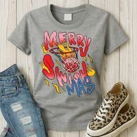 Merry Swishmas Basketball Women's T-Shirt thumb 3