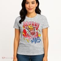 Merry Swishmas Basketball Women's T-Shirt thumb 4