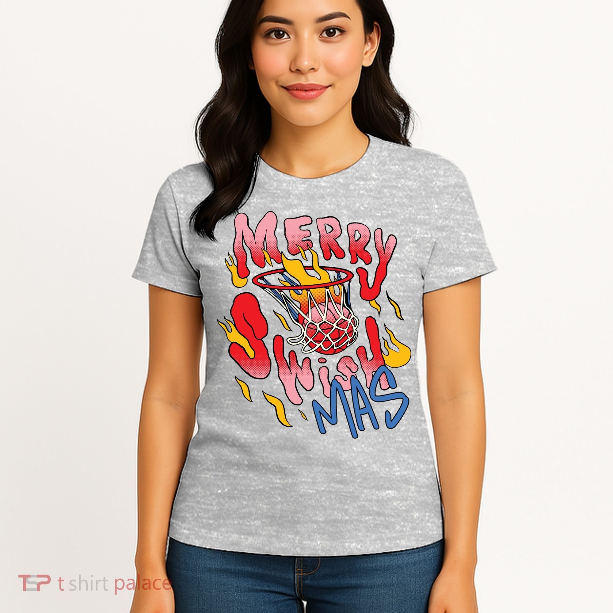 Merry Swishmas Basketball Women's T-Shirt