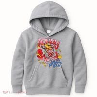 Merry Swishmas Basketball Kids Hoodie thumb 0