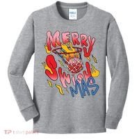 Merry Swishmas Basketball Kids Long Sleeve Shirt thumb 0