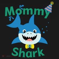 Mommy Shark Birthday Party Matching Family Ornament thumb 1