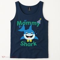 Mommy Shark Birthday Party Matching Family Tank Top thumb 2