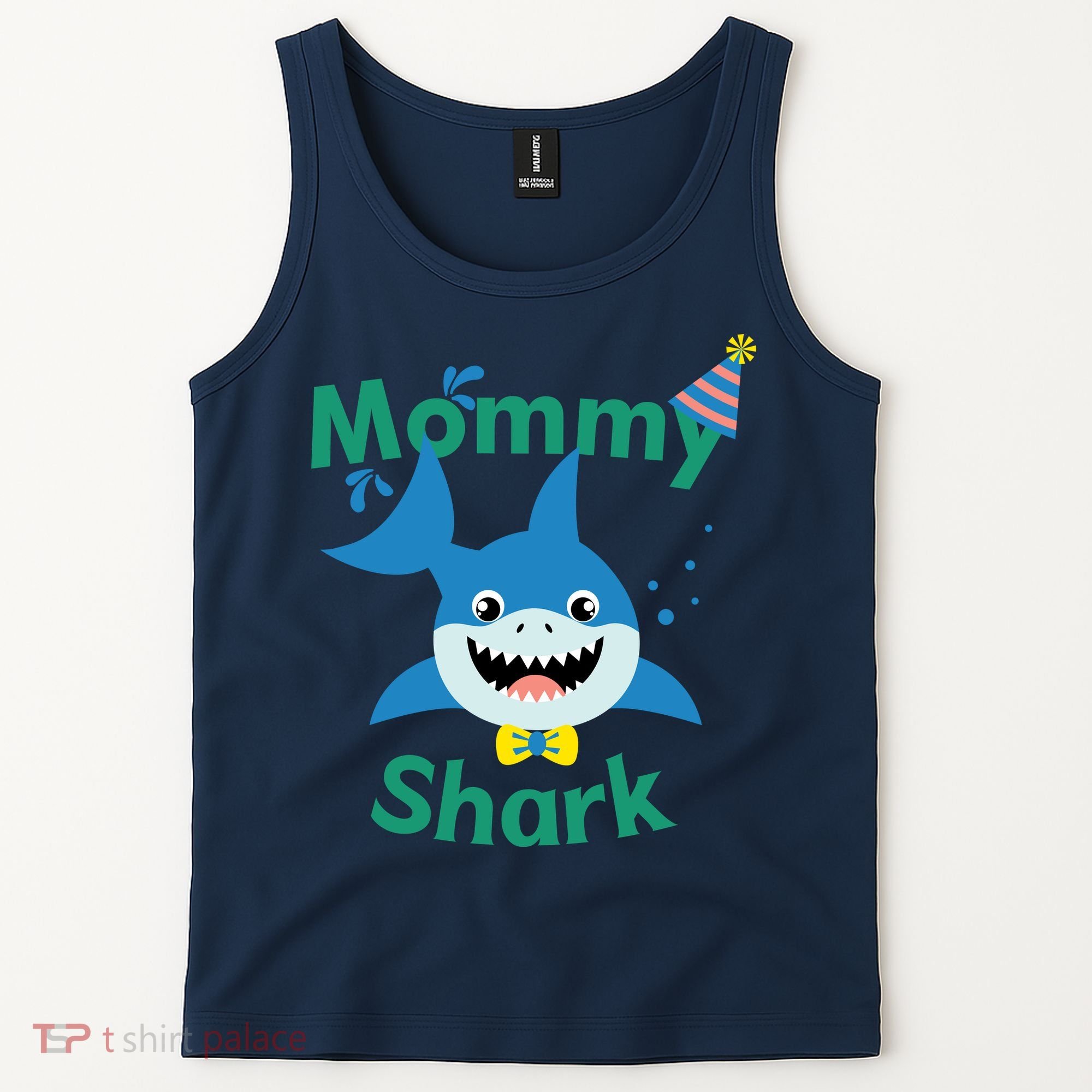 Mommy Shark Birthday Party Matching Family Tank Top