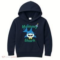 Mommy Shark Birthday Party Matching Family Kids Hoodie thumb 0