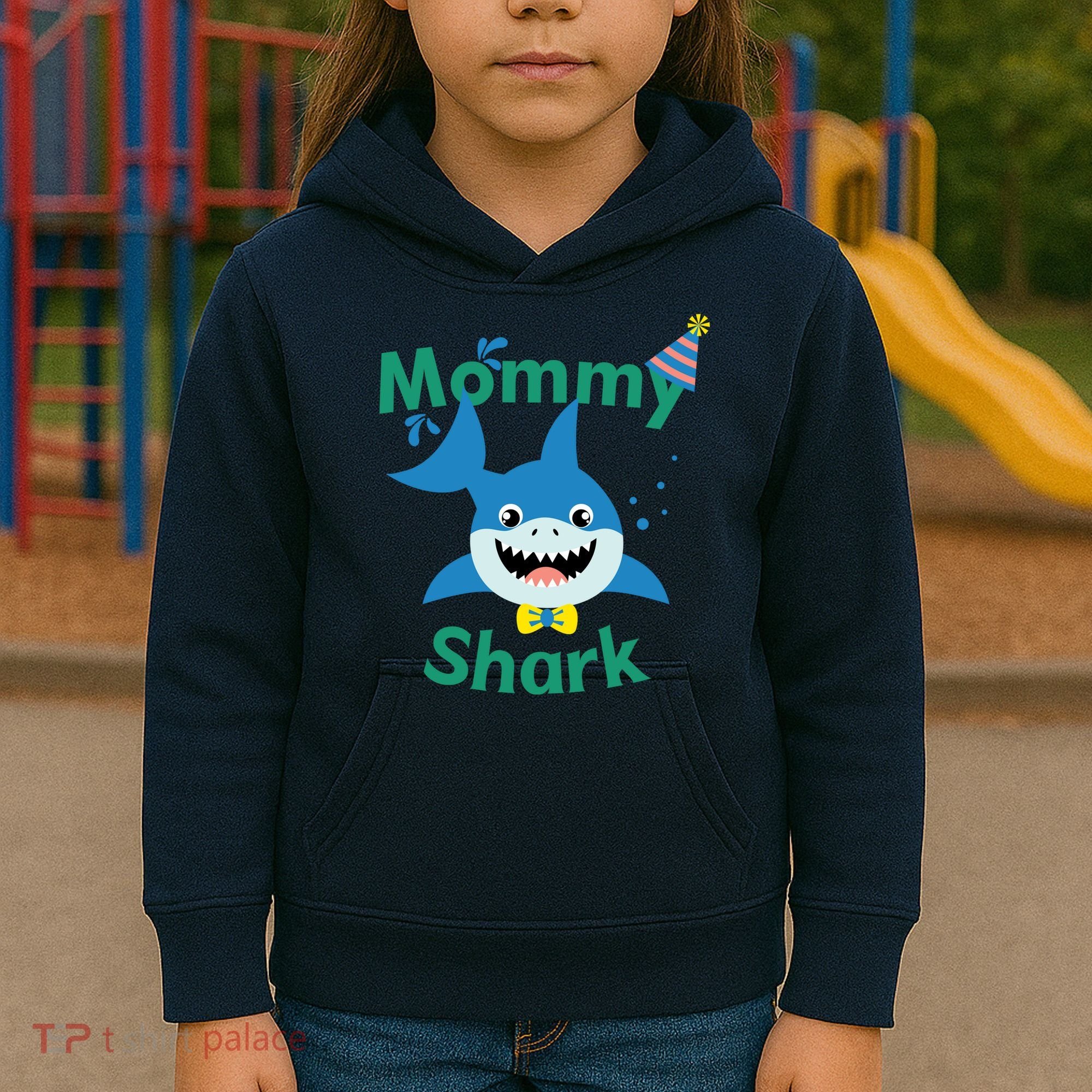 Mommy Shark Birthday Party Matching Family Kids Hoodie