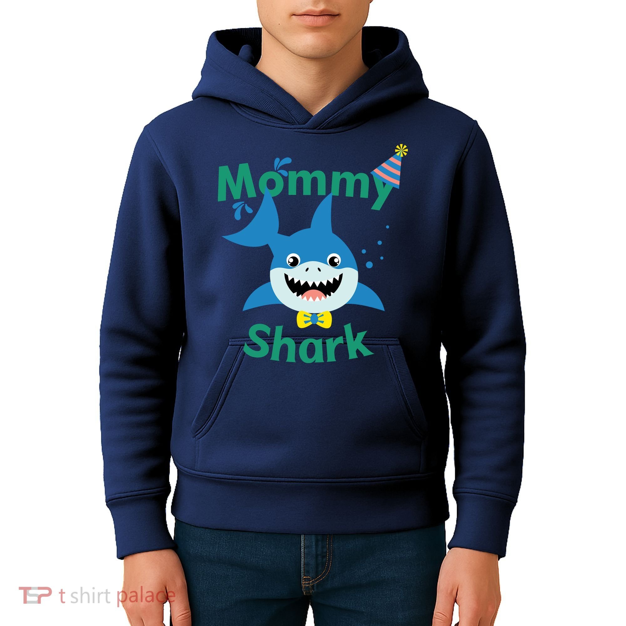 Mommy Shark Birthday Party Matching Family Kids Hoodie