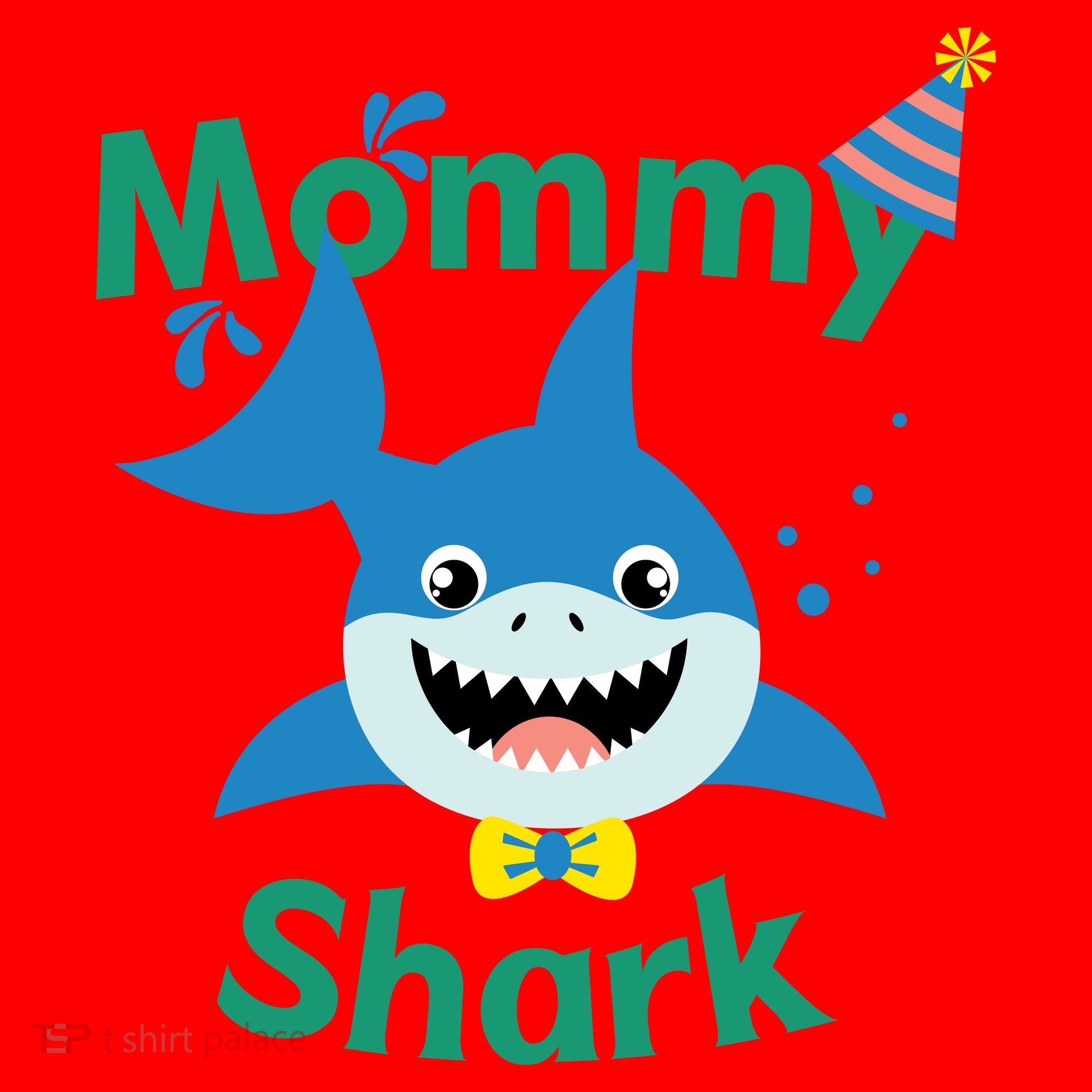 Mommy Shark Birthday Party Matching Family Santa Hat