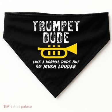 Marching School Band Funny Trumpet USA-Made Doggie Bandana