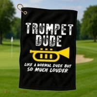 Marching School Band Funny Trumpet Golf Towel thumb 1