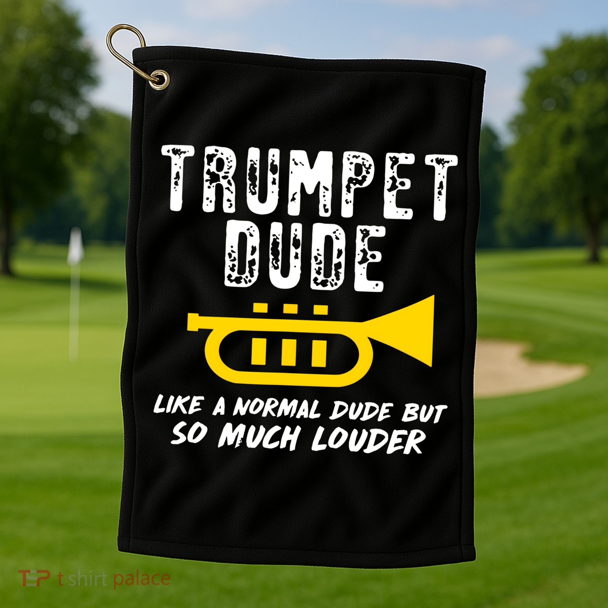 Marching School Band Funny Trumpet Golf Towel