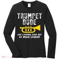Marching School Band Funny Trumpet Women's Long Sleeve Shirt thumb 0