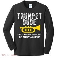 Marching School Band Funny Trumpet Kids Long Sleeve Shirt thumb 0
