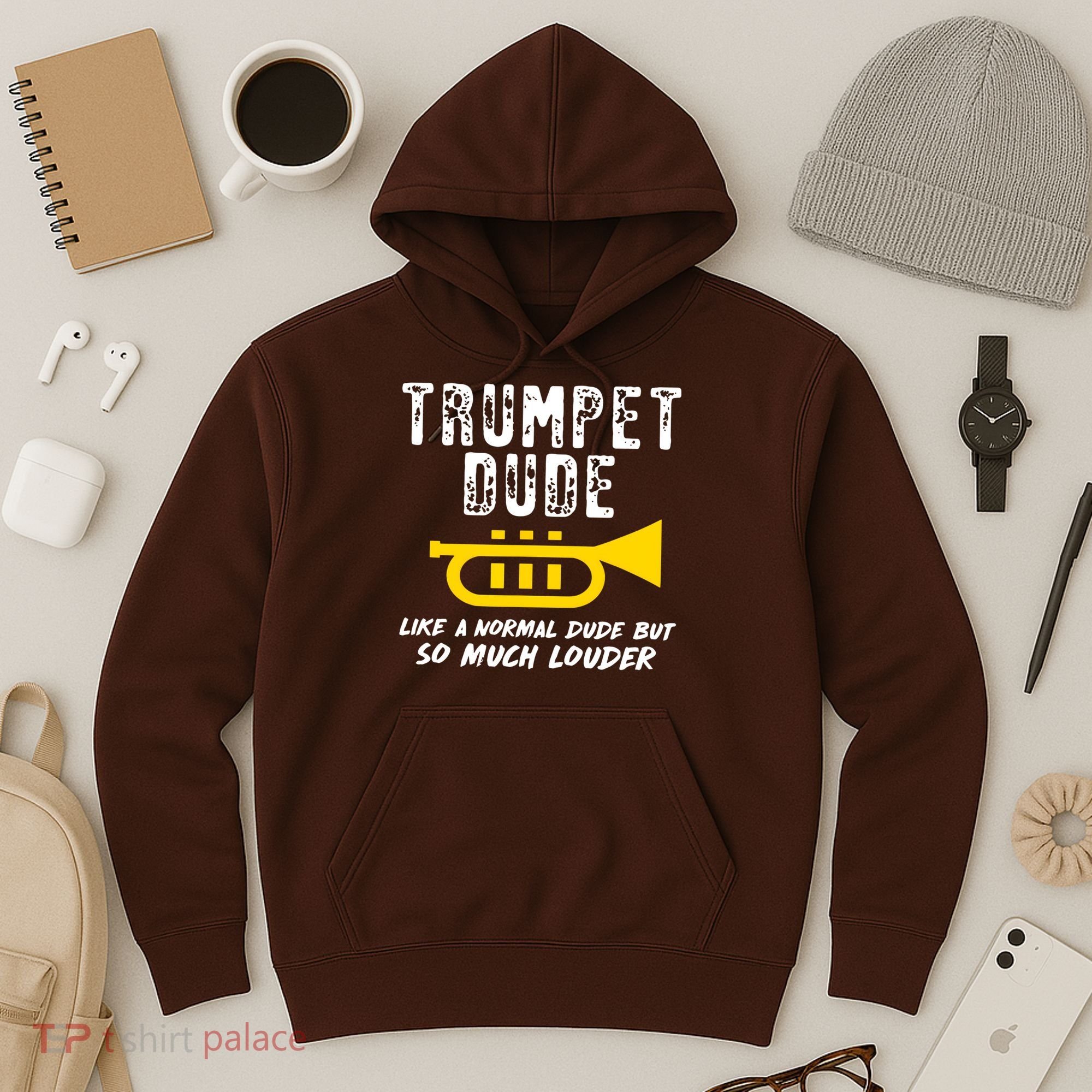 Marching School Band Funny Trumpet Hoodie