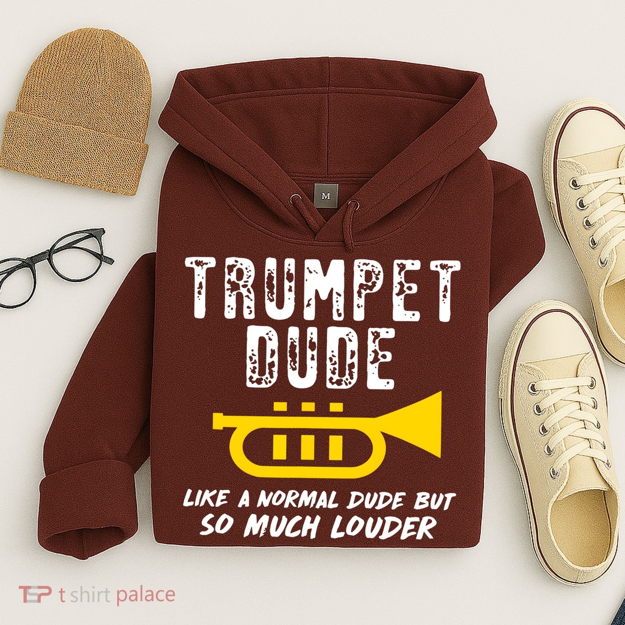 Marching School Band Funny Trumpet Hoodie