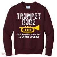 Marching School Band Funny Trumpet Kids Sweatshirt thumb 0