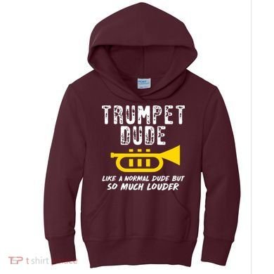 Marching School Band Funny Trumpet Kids Hoodie