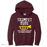 Marching School Band Funny Trumpet Kids Hoodie thumb 0
