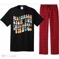 Mentally Sick But Physically Thicc Mental Health Matters Pajama Set thumb 0