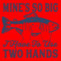 Mines So Big I Have To Use Two Hands Tshirt Funny Fishing Santa Hat thumb 1