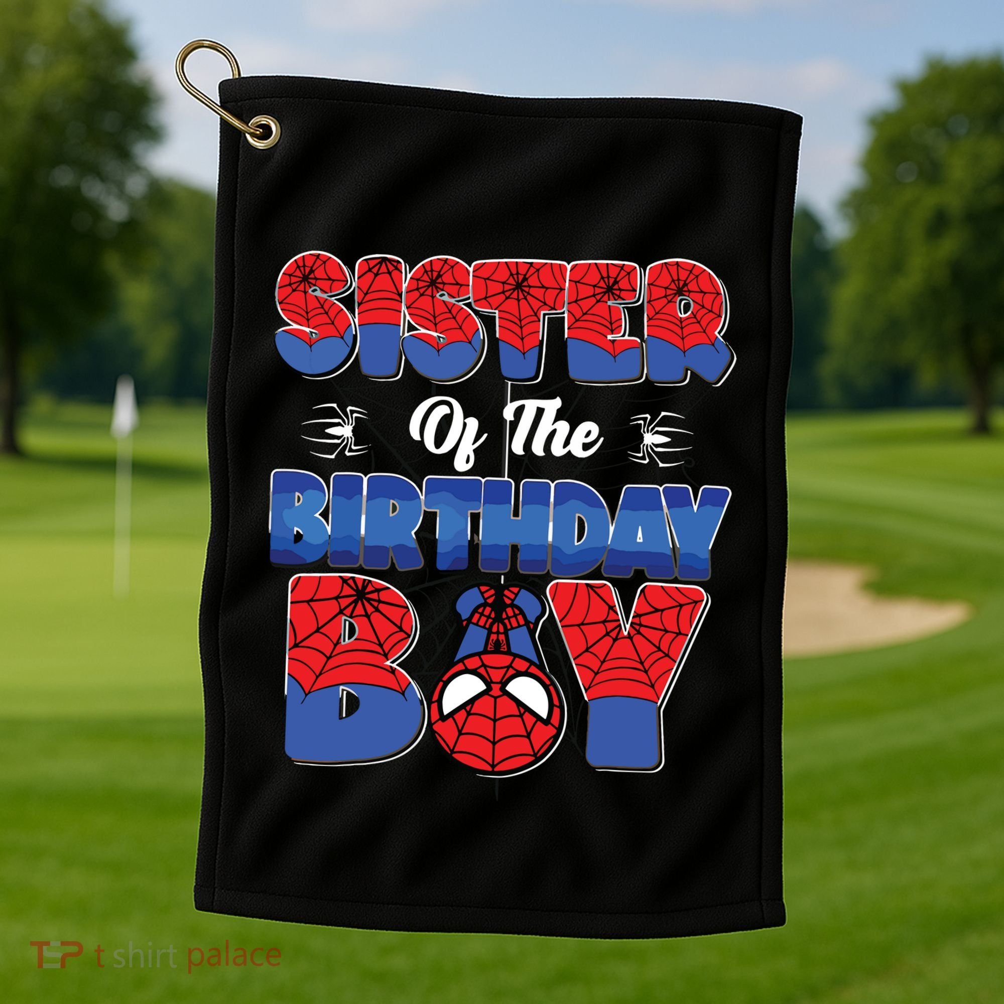 Matching Sister Birthday Boy Golf Towel