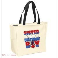 Matching Sister Birthday Boy Tote Bag thumb 2