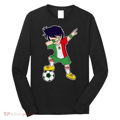 Mexican Dabbing Soccer Boy Mexico Long Sleeve Shirt