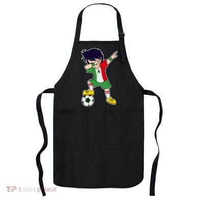 Mexican Dabbing Soccer Boy Mexico Apron