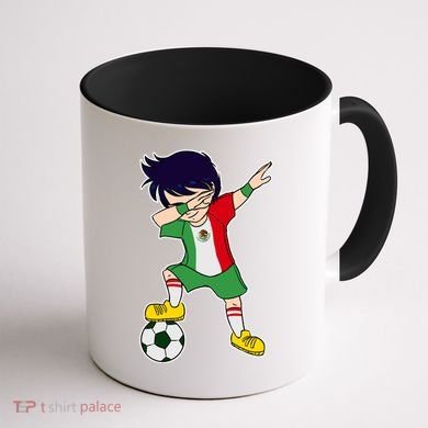 Mexican Dabbing Soccer Boy Mexico Coffee Mug back