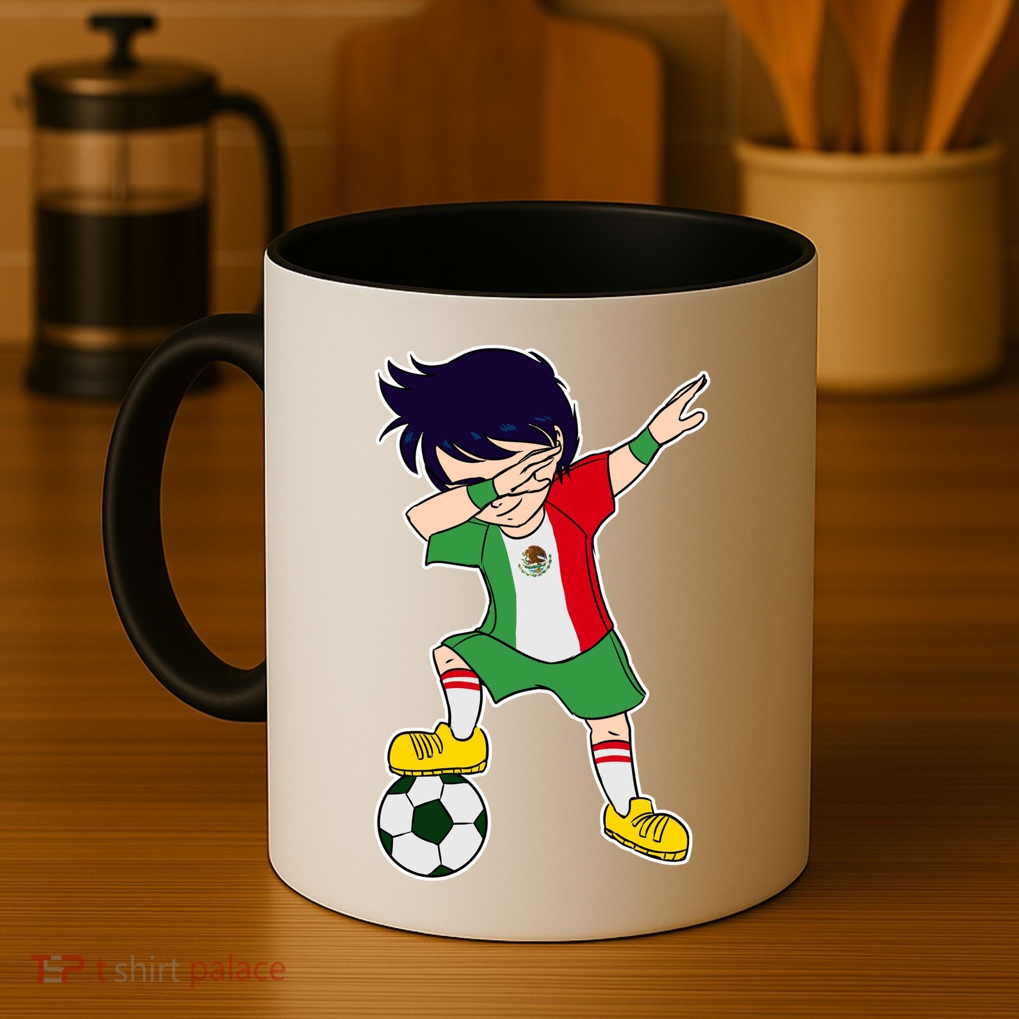 Mexican Dabbing Soccer Boy Mexico Coffee Mug