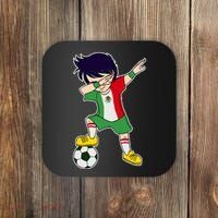 Mexican Dabbing Soccer Boy Mexico Coaster thumb 0