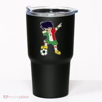 Mexican Dabbing Soccer Boy Mexico Tumbler thumb 0