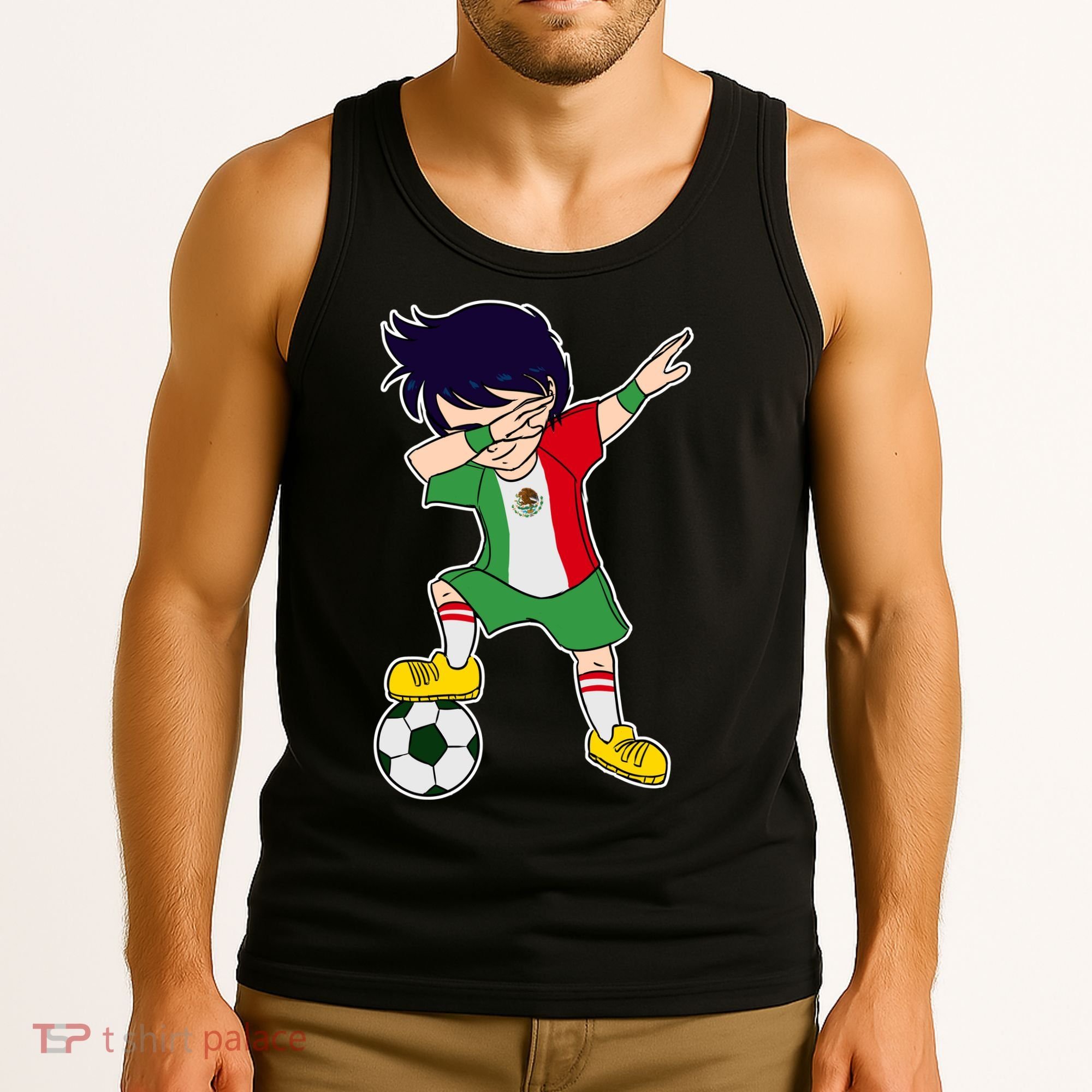 Mexican Dabbing Soccer Boy Mexico Tank Top