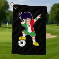 Mexican Dabbing Soccer Boy Mexico Golf Towel thumb 1