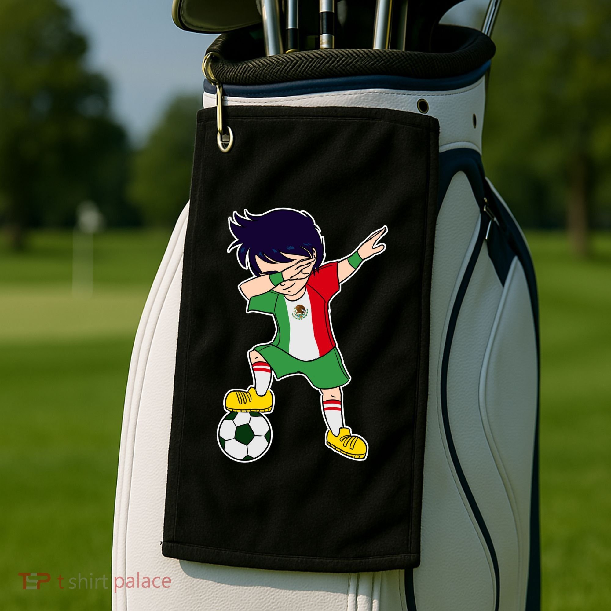 Mexican Dabbing Soccer Boy Mexico Golf Towel