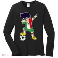 Mexican Dabbing Soccer Boy Mexico Women's Long Sleeve Shirt thumb 0