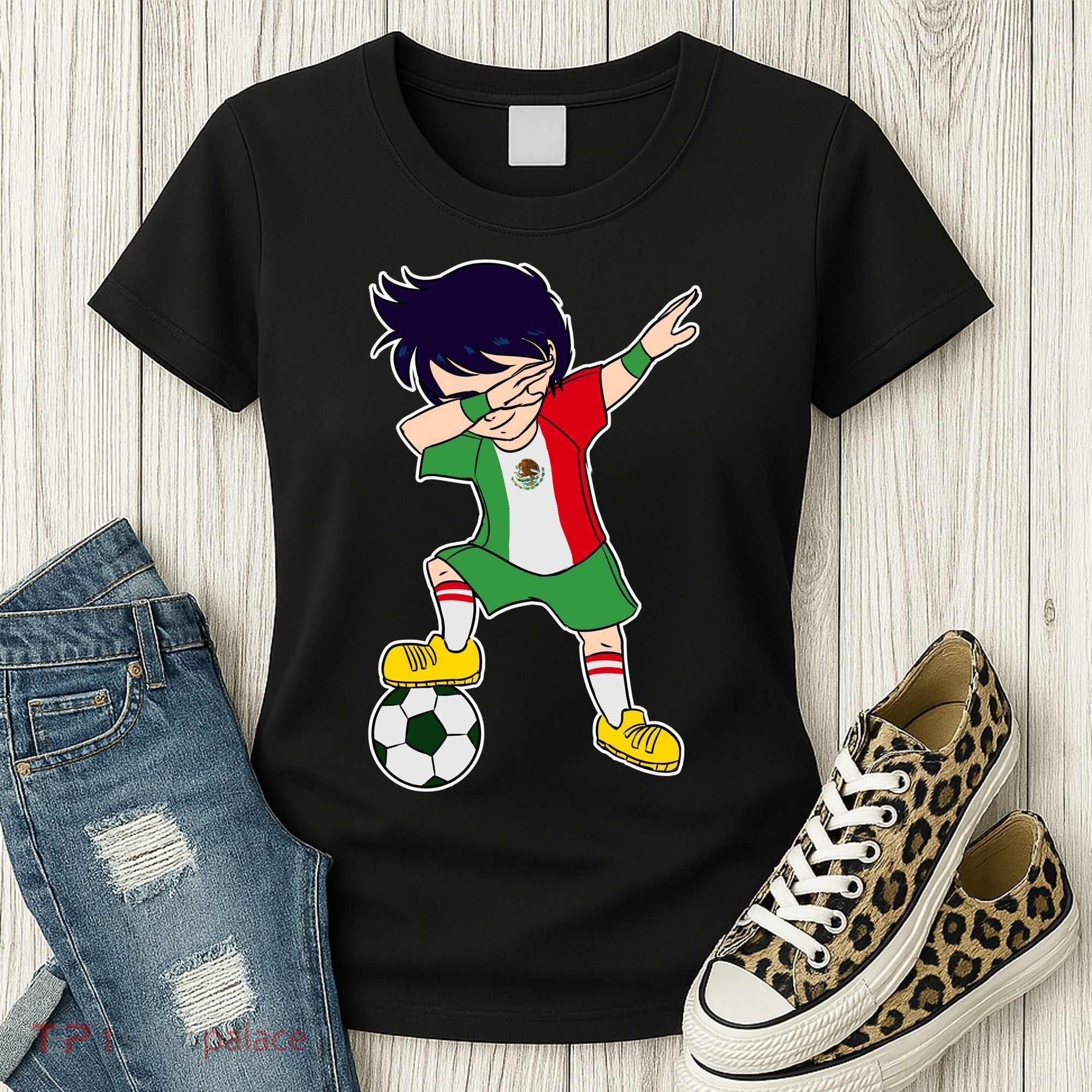 Mexican Dabbing Soccer Boy Mexico Women's T-Shirt