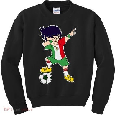 Mexican Dabbing Soccer Boy Mexico Kids Sweatshirt