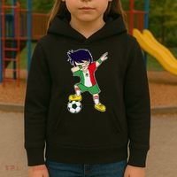 Mexican Dabbing Soccer Boy Mexico Kids Hoodie thumb 3